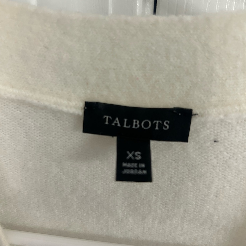 Talbots Ivory Button-Front Cardigan - Picture 4 of 4